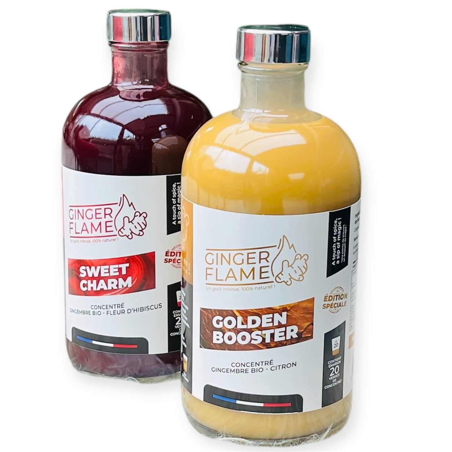 Coffret Concentré Gingembre Citron - Concentré Hibiscus