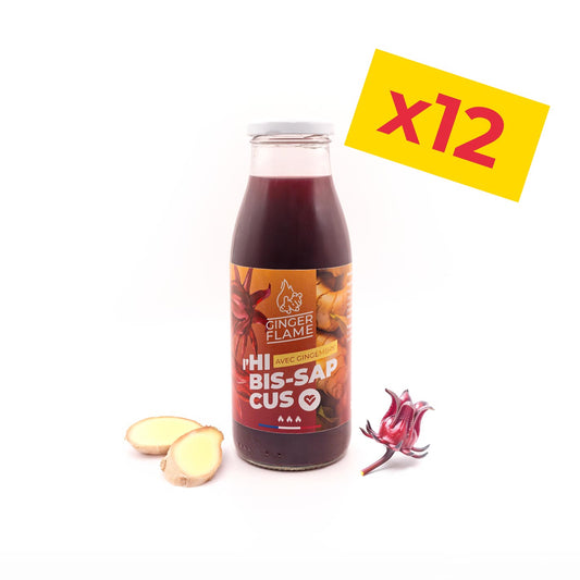 Boisson Hibiscus/Gingembre - 12 Pack Bissap Fortement épicé🔥🔥🔥